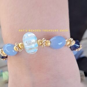 Blue and Gold Bracelet